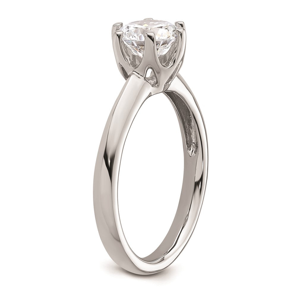 14k White Gold 1.25 carat (7.00 mm) 6-Prong Round Solitaire Engagement Ring Mounting
