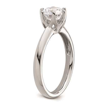 14k White Gold 1.25 carat (7.00 mm) 6-Prong Round Solitaire Engagement Ring Mounting