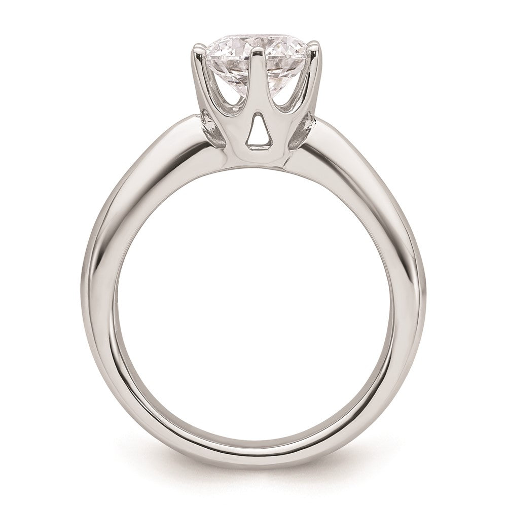 14k White Gold 1.5 carat (7.50 mm) 6-Prong Round Solitaire Engagement Ring Mounting