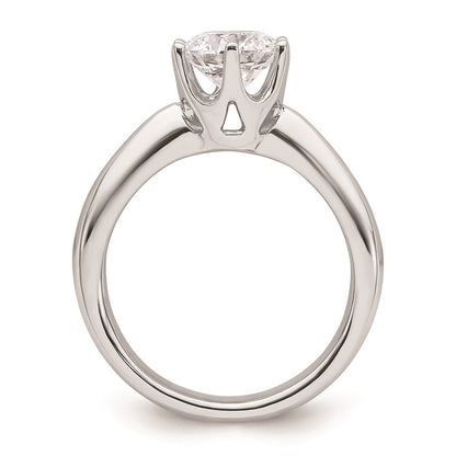 14k White Gold 1.5 carat (7.50 mm) 6-Prong Round Solitaire Engagement Ring Mounting