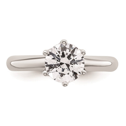 14k White Gold 1.5 carat (7.50 mm) 6-Prong Round Solitaire Engagement Ring Mounting