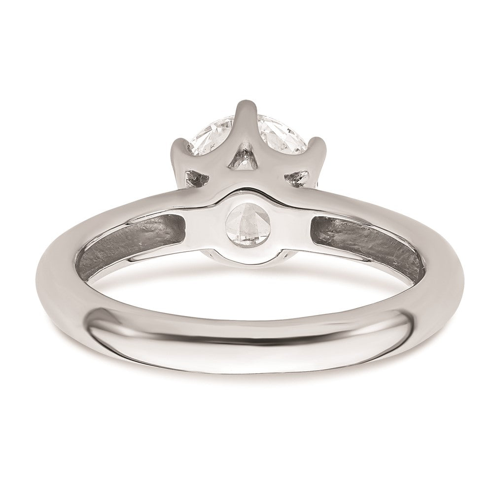 14k White Gold 1.5 carat (7.50 mm) 6-Prong Round Solitaire Engagement Ring Mounting