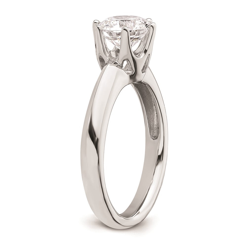 14k White Gold 1.5 carat (7.50 mm) 6-Prong Round Solitaire Engagement Ring Mounting