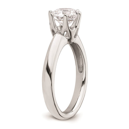 14k White Gold 1.5 carat (7.50 mm) 6-Prong Round Solitaire Engagement Ring Mounting
