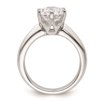 14k White Gold 2 carat (8.20 mm) 6-Prong Round Solitaire Engagement Ring Mounting