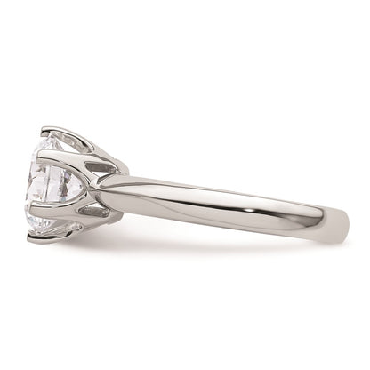 14k White Gold 2 carat (8.20 mm) 6-Prong Round Solitaire Engagement Ring Mounting