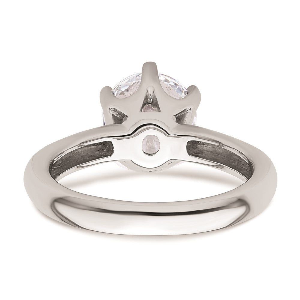 14k White Gold 2 carat (8.20 mm) 6-Prong Round Solitaire Engagement Ring Mounting