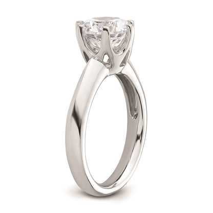 14k White Gold 2 carat (8.20 mm) 6-Prong Round Solitaire Engagement Ring Mounting