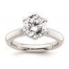 14k White Gold 2 carat (8.20 mm) 6-Prong Round Solitaire Engagement Ring Mounting