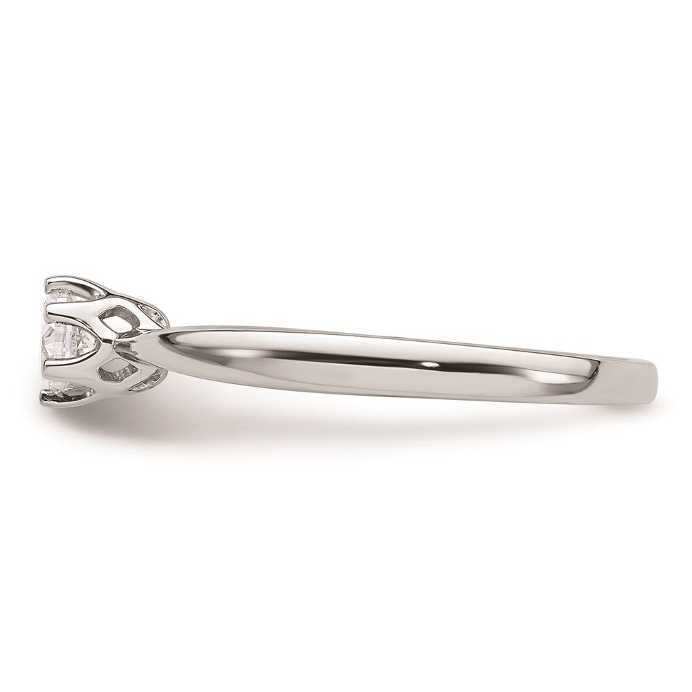 14k White Gold 1/4 carat (4.10 mm) 6-Prong Round Solitaire Engagement Ring Mounting