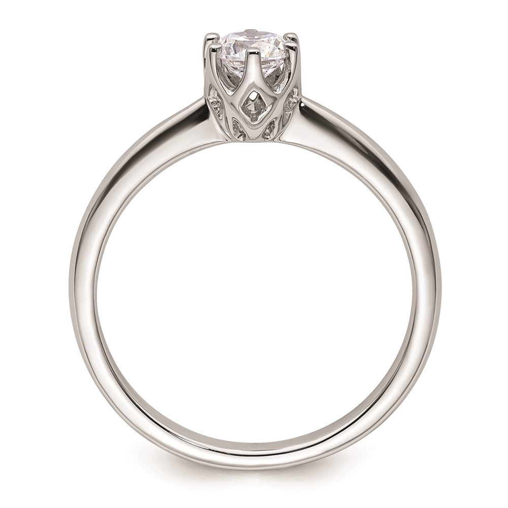 14k White Gold 1/3 carat (4.50 mm) 6-Prong Round Solitaire Engagement Ring Mounting