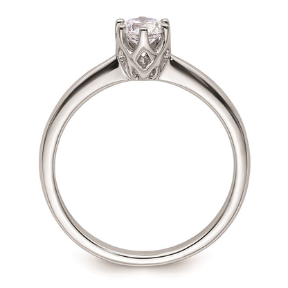 14k White Gold 1/3 carat (4.50 mm) 6-Prong Round Solitaire Engagement Ring Mounting