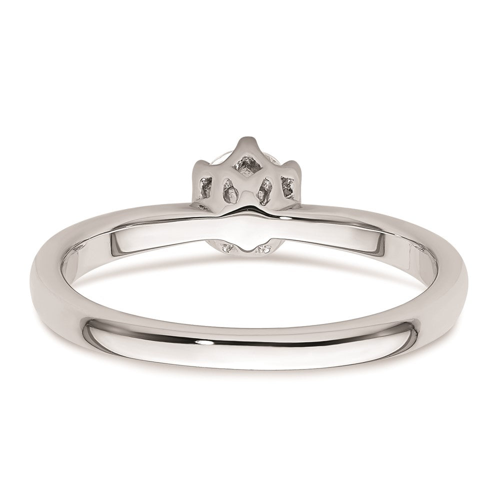 14k White Gold 1/3 carat (4.50 mm) 6-Prong Round Solitaire Engagement Ring Mounting