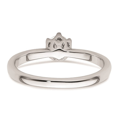 14k White Gold 1/3 carat (4.50 mm) 6-Prong Round Solitaire Engagement Ring Mounting