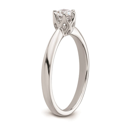 14k White Gold 1/3 carat (4.50 mm) 6-Prong Round Solitaire Engagement Ring Mounting