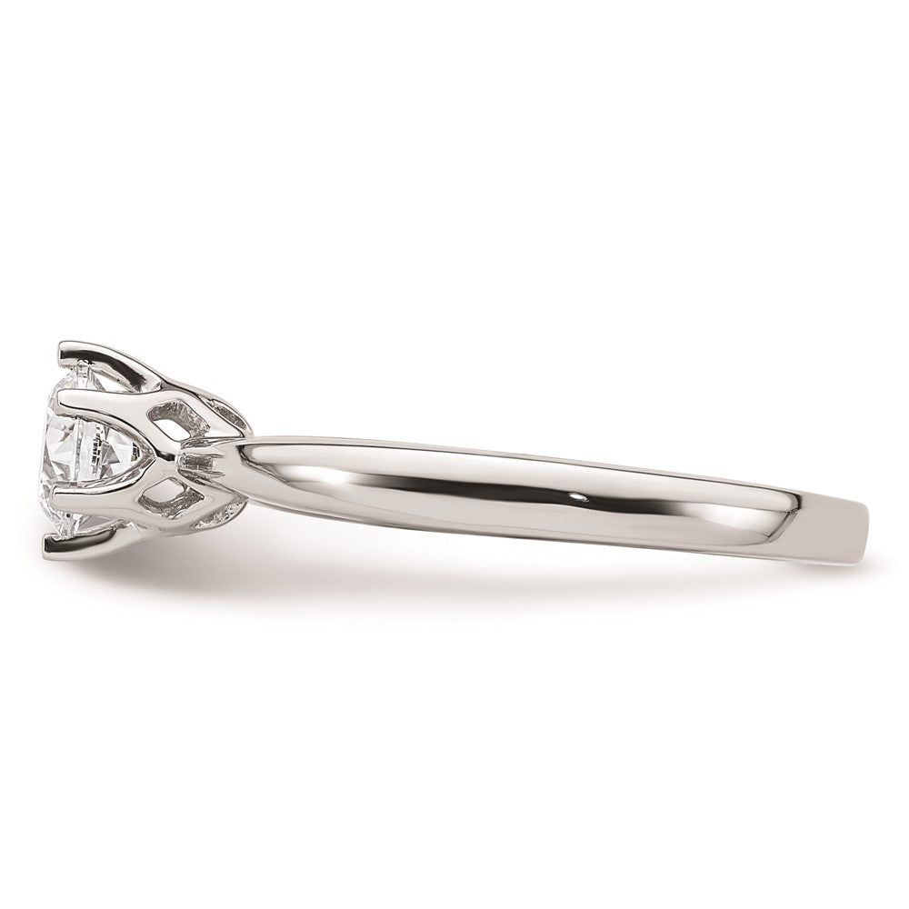 14k White Gold 1/2 carat (5.20 mm) 6-Prong Round Solitaire Engagement Ring Mounting