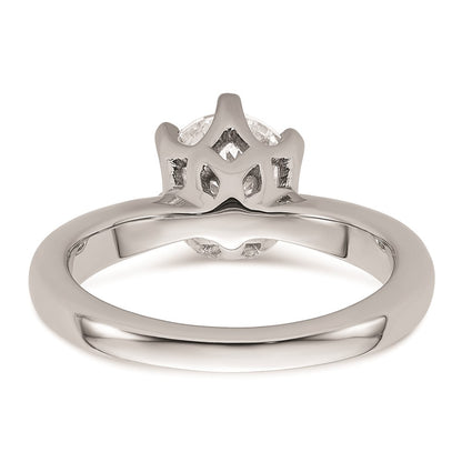 14k White Gold 1.5 carat (7.50 mm) 6-Prong Round Solitaire Engagement Ring Mounting
