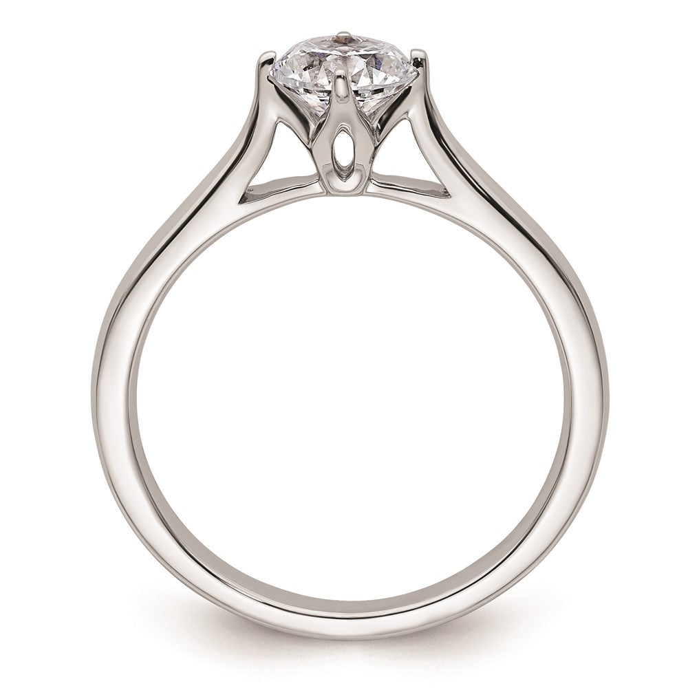 14k White Gold 3/4 carat (5.80 mm) 4-Prong Round Solitaire Engagement Ring Mounting