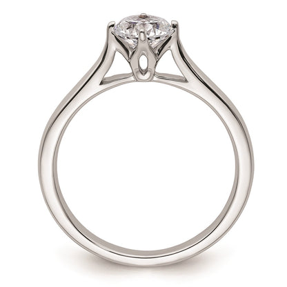 14k White Gold 3/4 carat (5.80 mm) 4-Prong Round Solitaire Engagement Ring Mounting