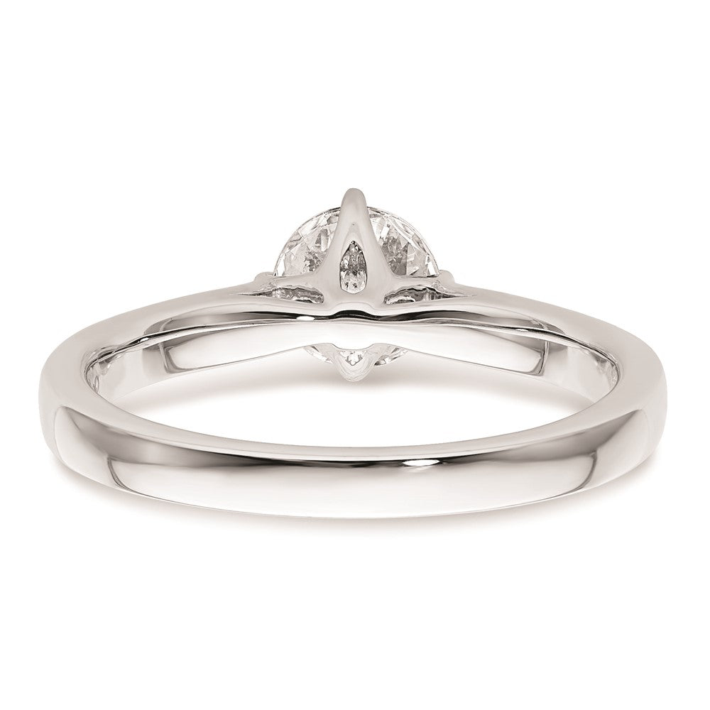14k White Gold 3/4 carat (5.80 mm) 4-Prong Round Solitaire Engagement Ring Mounting