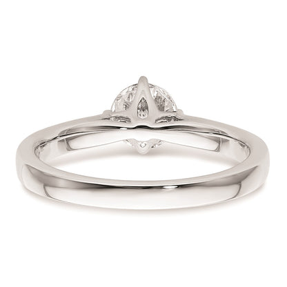 14k White Gold 3/4 carat (5.80 mm) 4-Prong Round Solitaire Engagement Ring Mounting