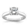 14k White Gold (Holds 1.5 carat (7.50 mm) Round) 4-Prong with 1/20 carat Diamond Semi-Mount Engagement Ring