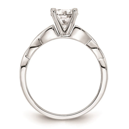 14k White Gold 3/4 carat (5.80 mm) 4-Prong Round Solitaire Engagement Ring Mounting