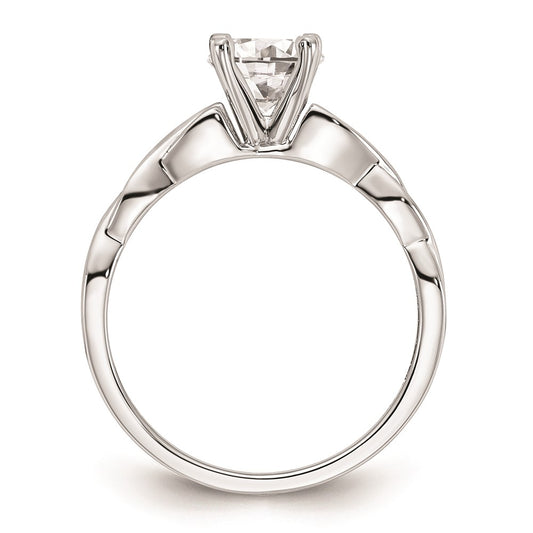 14k White Gold 3/4 carat (5.80 mm) 4-Prong Round Solitaire Engagement Ring Mounting