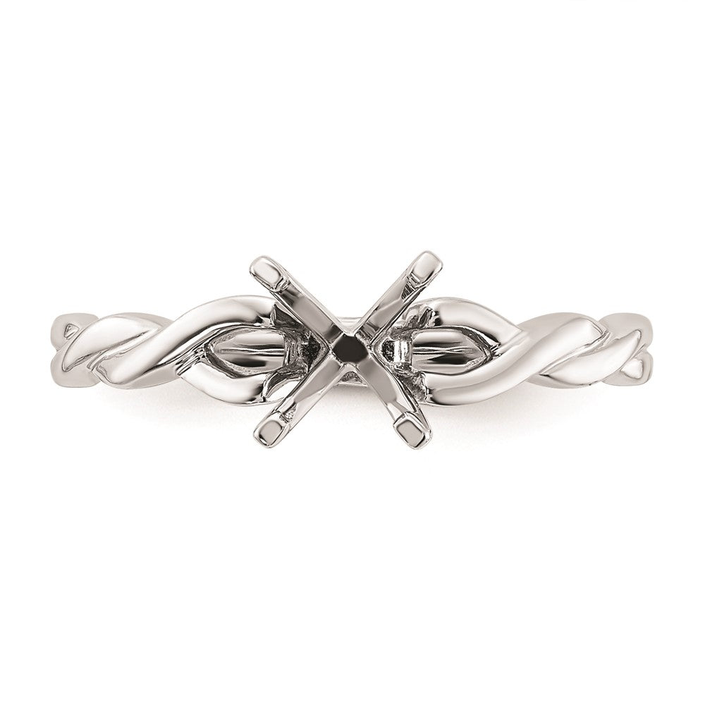 14k White Gold 3/4 carat (5.80 mm) 4-Prong Round Solitaire Engagement Ring Mounting