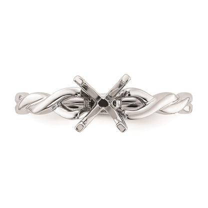 14k White Gold 3/4 carat (5.80 mm) 4-Prong Round Solitaire Engagement Ring Mounting