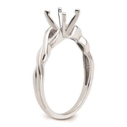 14k White Gold 3/4 carat (5.80 mm) 4-Prong Round Solitaire Engagement Ring Mounting