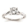 14k White Gold 3/4 carat (5.80 mm) 4-Prong Round Solitaire Engagement Ring Mounting