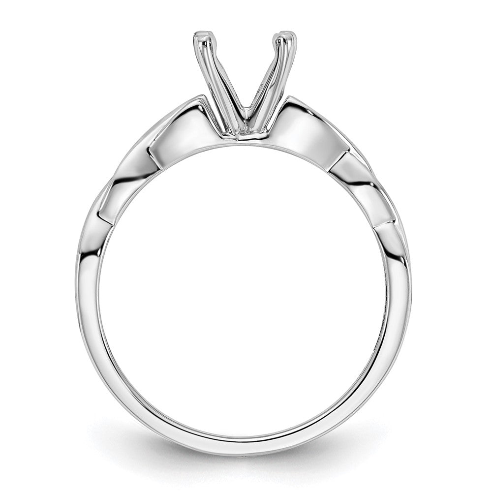 14k White Gold 1 carat (6.50 mm) 4-Prong Round Solitaire Engagement Ring Mounting