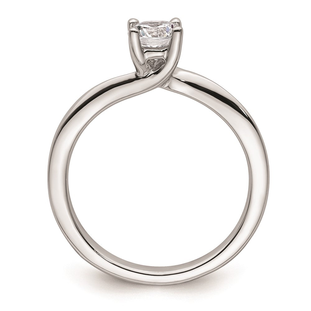 14k White Gold 1/2 carat (5.20 mm) 4-Prong Round Solitaire Engagement Ring Mounting