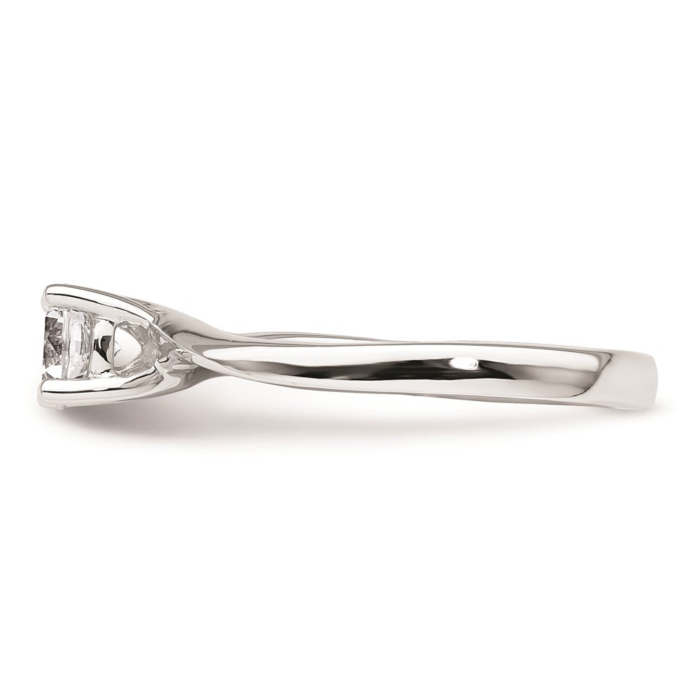 14k White Gold 1/2 carat (5.20 mm) 4-Prong Round Solitaire Engagement Ring Mounting