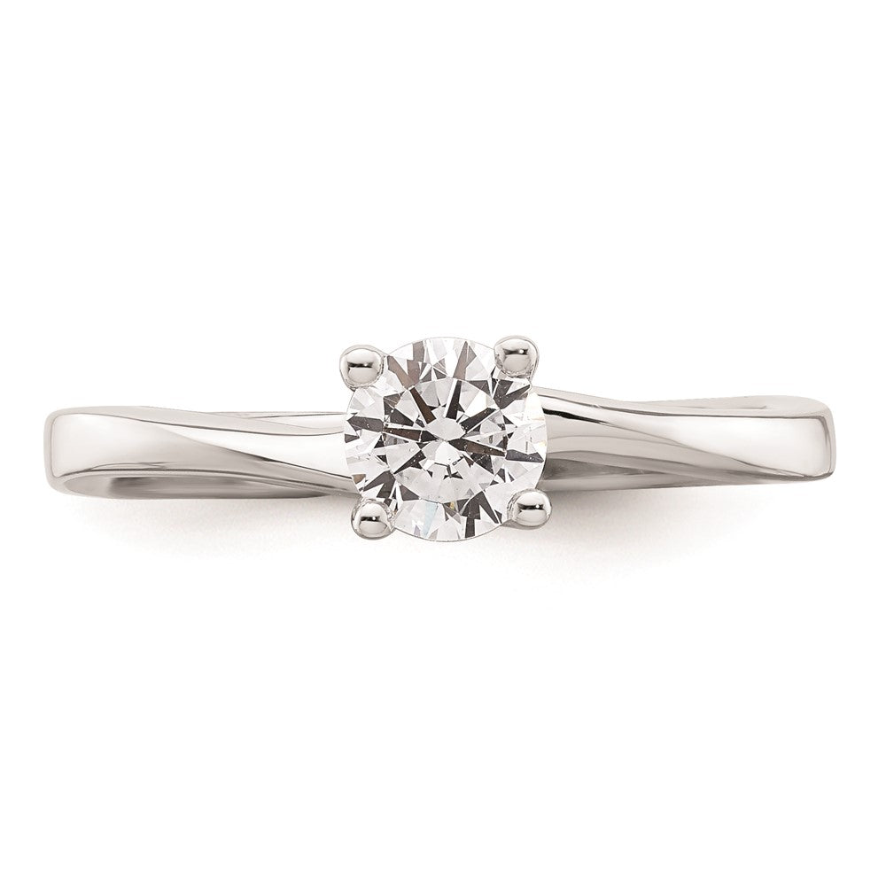 14k White Gold 1/2 carat (5.20 mm) 4-Prong Round Solitaire Engagement Ring Mounting