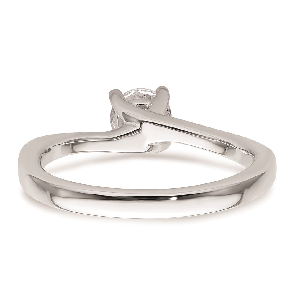 14k White Gold 1/2 carat (5.20 mm) 4-Prong Round Solitaire Engagement Ring Mounting