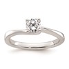 14k White Gold 1/2 carat (5.20 mm) 4-Prong Round Solitaire Engagement Ring Mounting