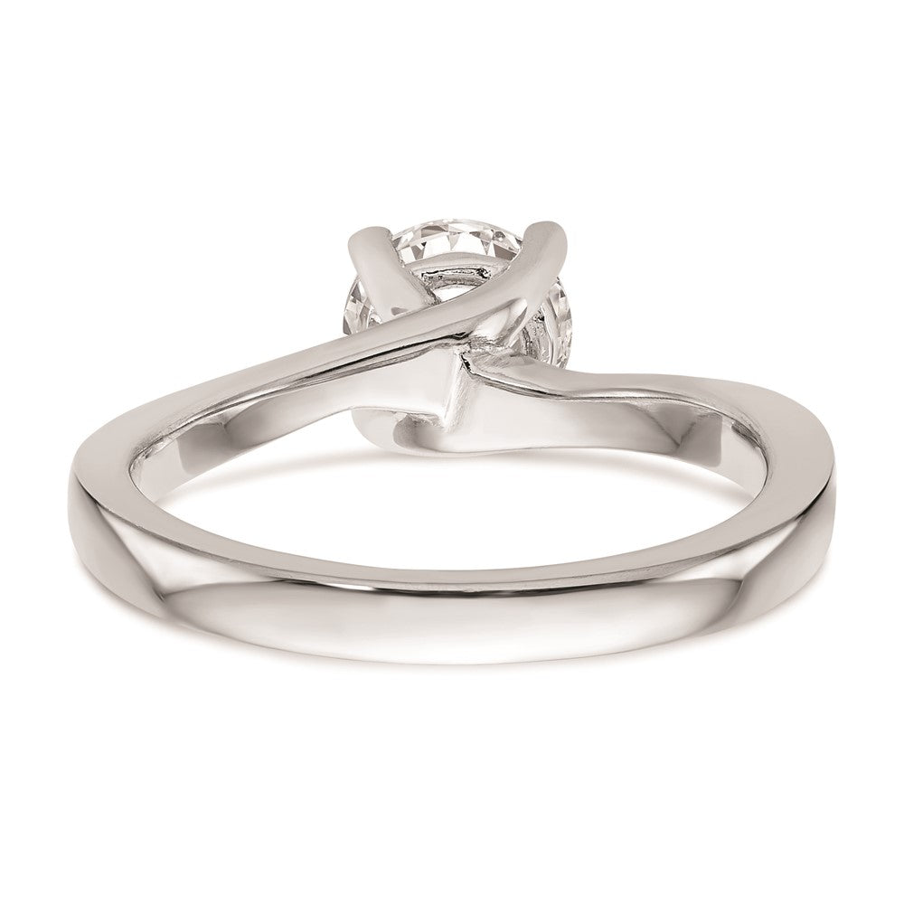 14k White Gold 1 carat (6.50 mm) 4-Prong Round Solitaire Engagement Ring Mounting