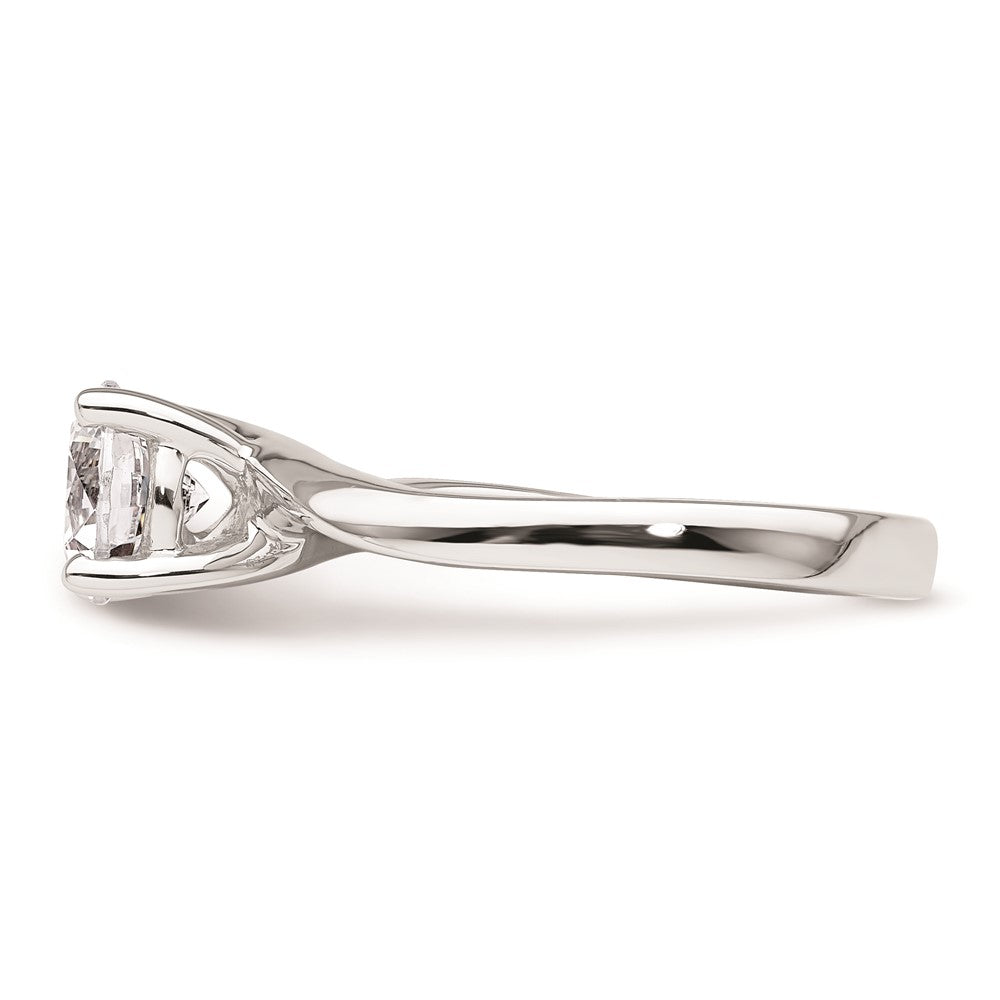 14k White Gold 1.25 carat (7.00 mm) 4-Prong Round Solitaire Engagement Ring Mounting