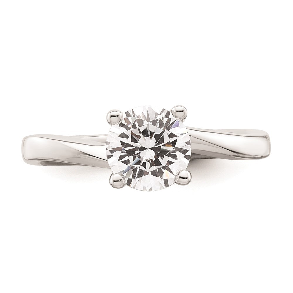 14k White Gold 1.25 carat (7.00 mm) 4-Prong Round Solitaire Engagement Ring Mounting