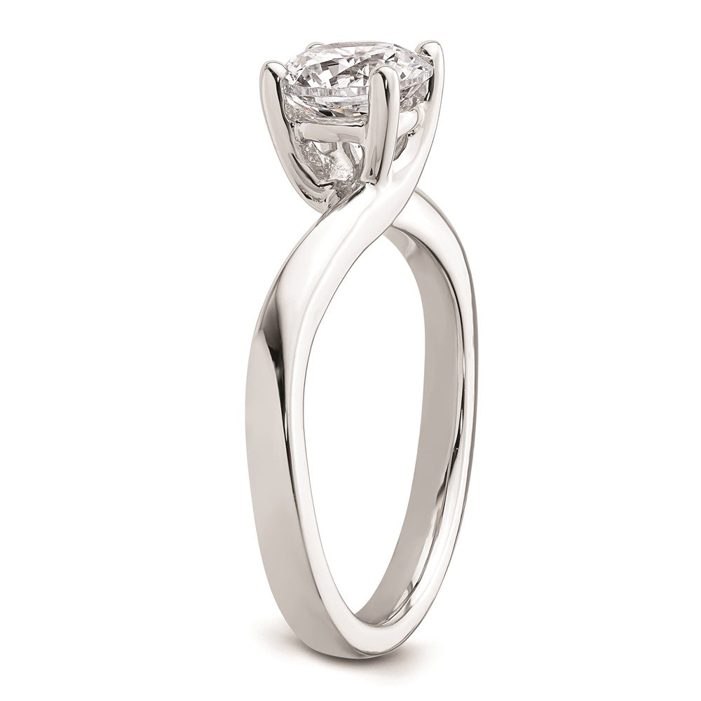 14k White Gold 1.25 carat (7.00 mm) 4-Prong Round Solitaire Engagement Ring Mounting