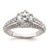14k White Gold 1.25 carat (7.00 mm) 6-Prong Vintage Round Solitaire Engagement Ring Mounting