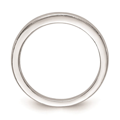 14k White Gold Polished Wedding Band