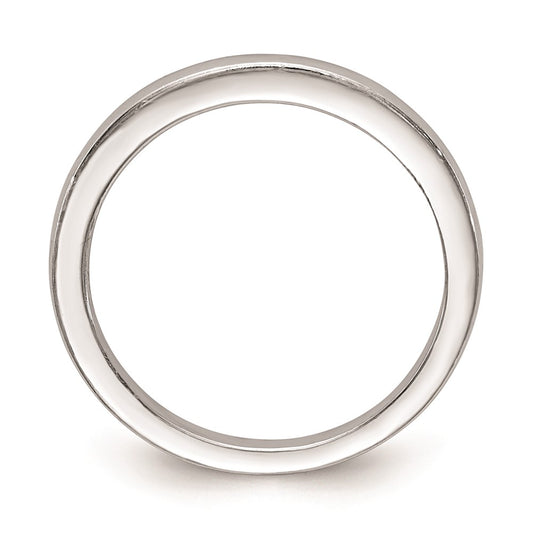 14k White Gold Polished Wedding Band