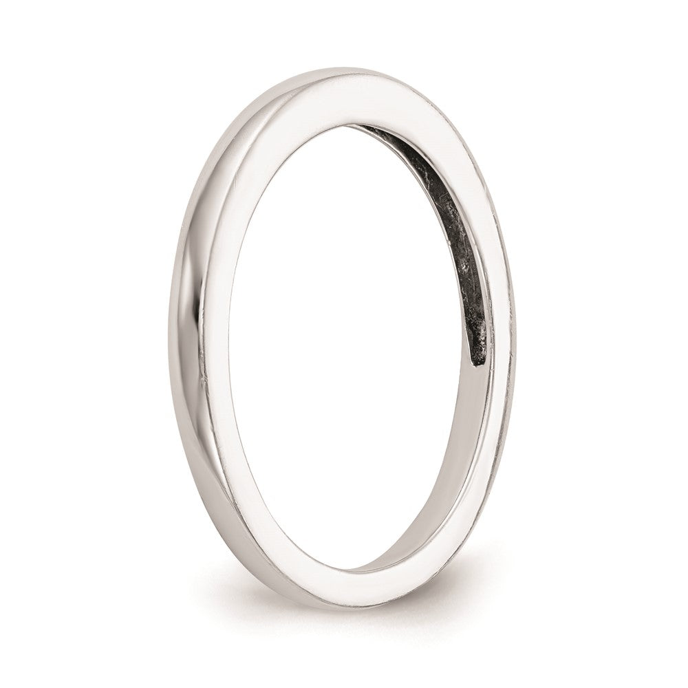 14k White Gold Polished Wedding Band