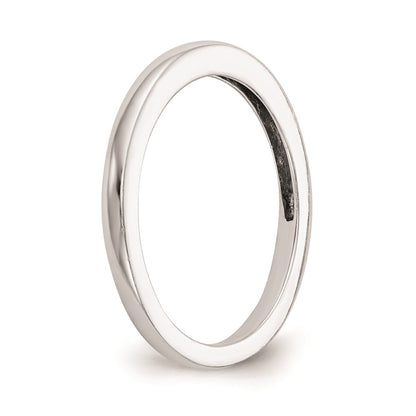14k White Gold Polished Wedding Band