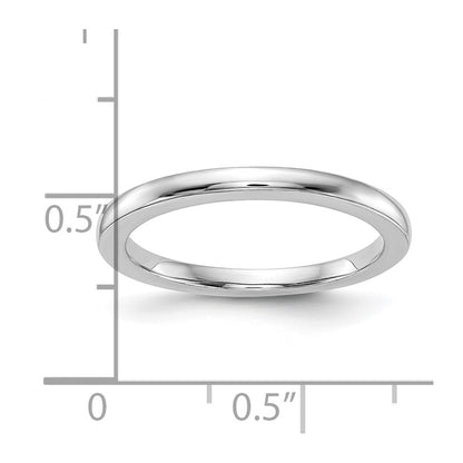 14k White Gold Polished Wedding Band