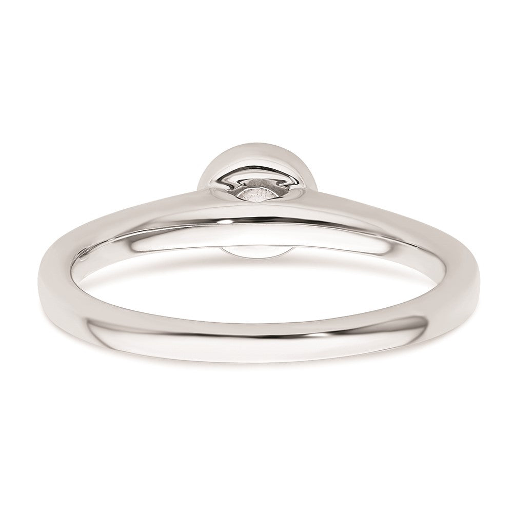 14k White Gold 1/3 carat (4.50 mm) Bezel Round Solitaire Engagement Ring Mounting