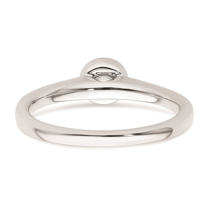 14k White Gold 1/3 carat (4.50 mm) Bezel Round Solitaire Engagement Ring Mounting